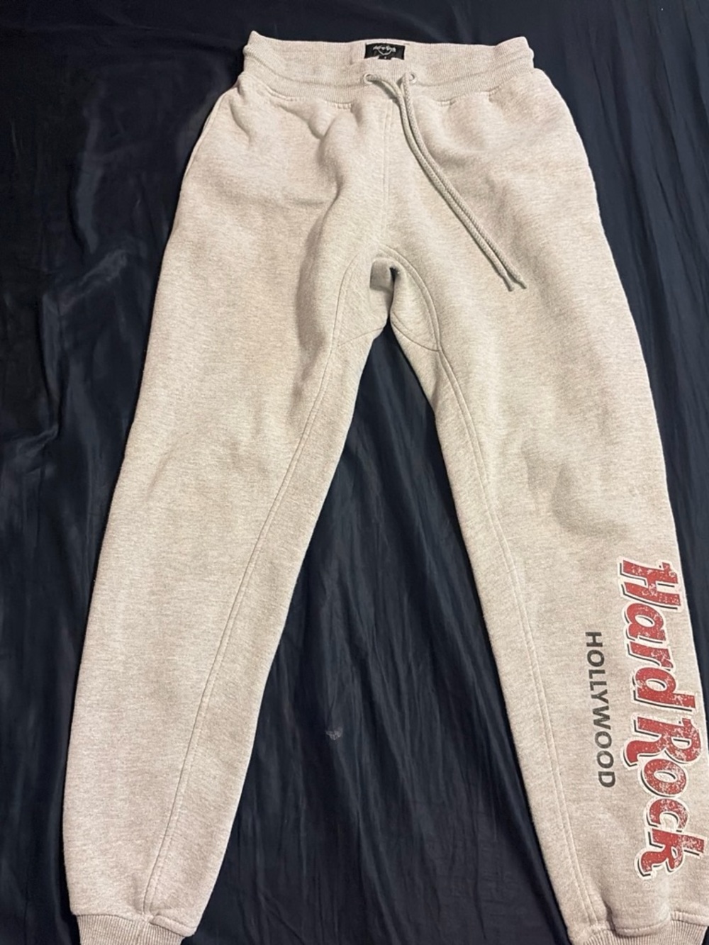 Hard Rock Cafe Cream Joggers with Red Logo - Hollywood